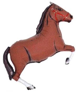 640 Nr.29 Pferde dunkelbraun Stabballon